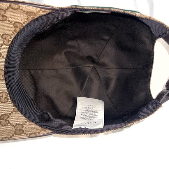 Gucci ORIGINAL GG CANVAS BASEBALL HAT WITH WEB - Picture 11 of 16